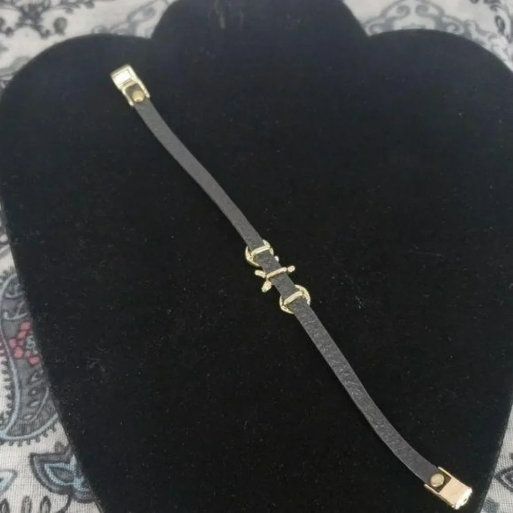 Black Leather‎ Seashell Themed Girl’s Bracelet